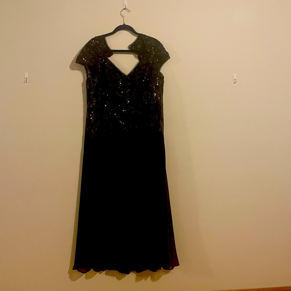 One of a kind black floor length gown